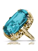 Ring Aquamarine 14K Yellow gold Vintage vrc038y